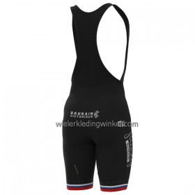Fietsbroek Kort met Bretels 2022 Bahrain Victorious Sloveens Kampioenschap Zwart